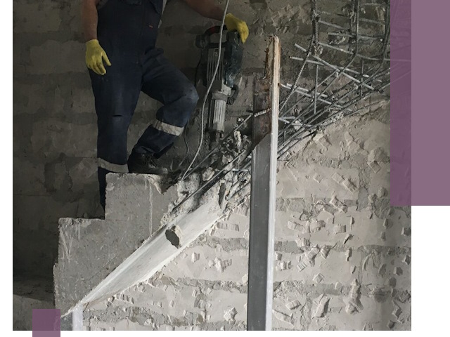 Демонтаж металлических и бетонных лестниц в Коломне
