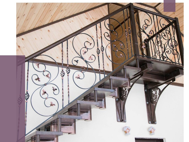 Кованые лестницы в Коломне от 79084 руб. под ключ