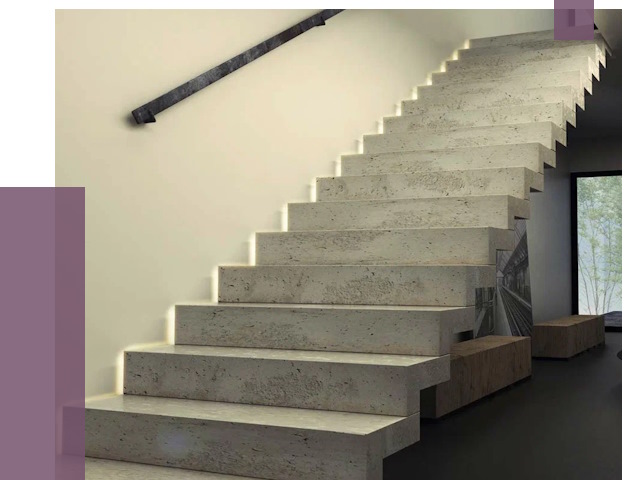 Облицовка бетонных лестниц в Коломне от 4563 руб/м2 