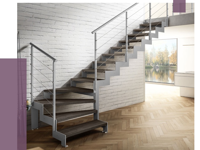 Г-образные лестницы под ключ в Коломне от 36754 руб. | ПРОЛЁТ-Клм