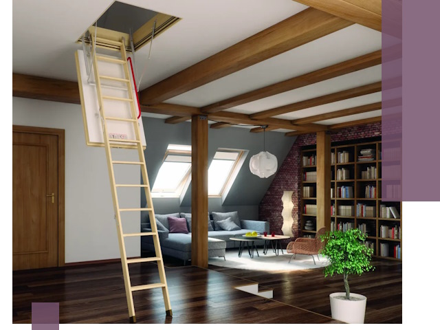 Чердачные лестницы под ключ в Коломне: изготовление и монтаж