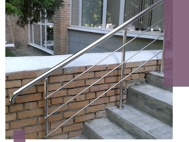 Перила из нержавеющей стали высокого качества в Коломне