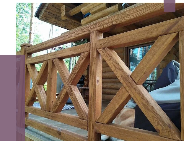 Деревянные перила под ключ в Коломне от 7604 руб. 