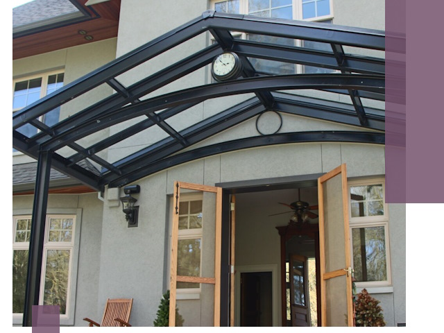 Изготовление и монтаж навесов и козырьков в Коломне