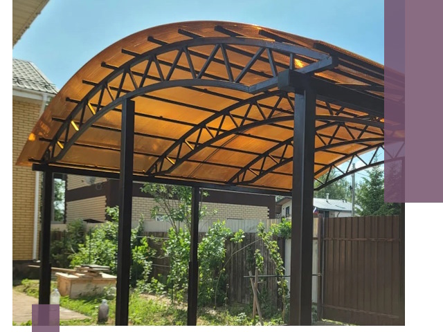 Изготовление навесов под ключ в Коломне из качественных материалов