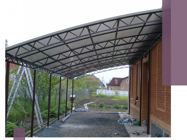 Профессиональный монтаж навесов под ключ в Коломне