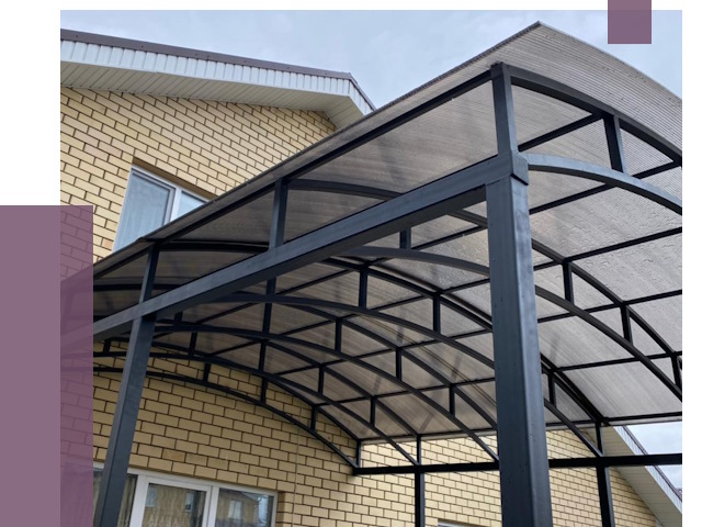 Монтаж козырьков в Коломне от 11406 руб. | ПРОЛЁТ-Клм