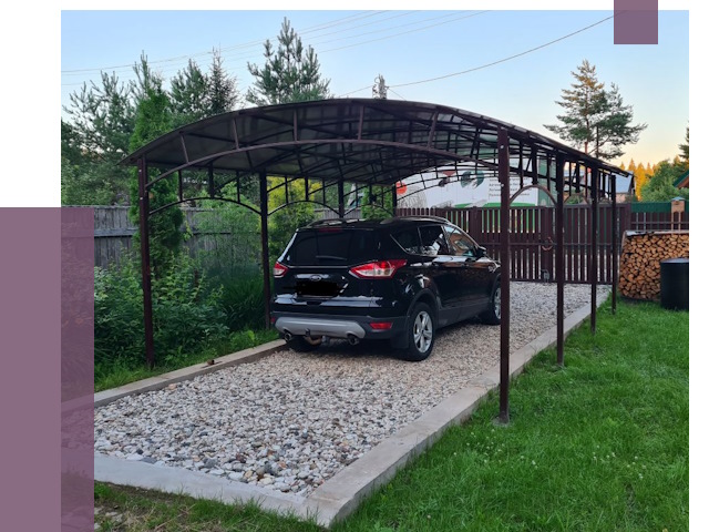 Навесы для автомобиля в Коломне от 13029 руб.  | ПРОЛЁТ-Клм