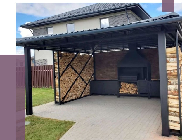 Навесы для барбекю в Коломне от 12623 руб. под ключ | ПРОЛЁТ-Клм