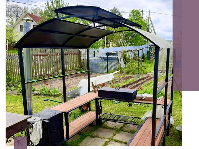 Навесы для барбекю в Коломне: изготовление, монтаж и демонтаж