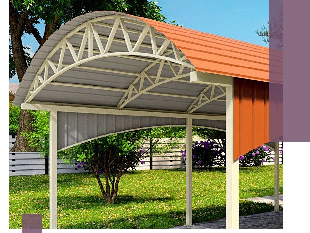 Навесы из профнастила под ключ в Коломне — установка и монтаж