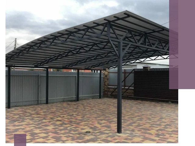 Металлические навесы под ключ в Коломне — изготовление и монтаж