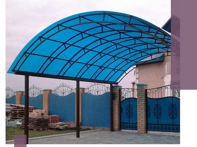 Арочные навесы под ключ в Коломне — изготовление и монтаж