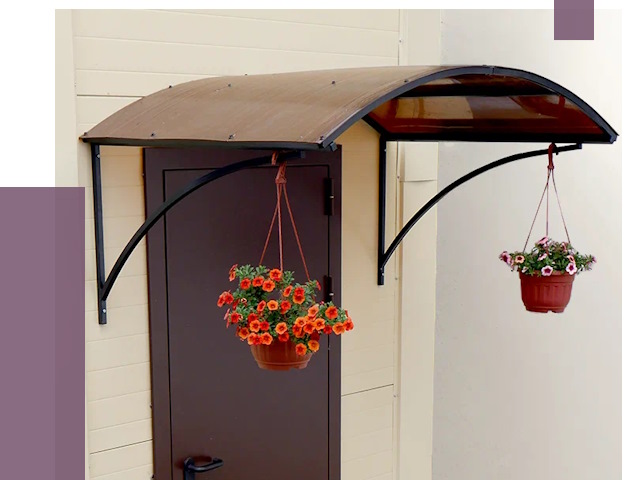 Козырьки над входом в Коломне от 14702 руб.  | ПРОЛЁТ-Клм