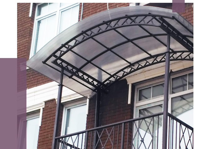 Козырьки над балконом в Коломне от 8567 руб.  | ПРОЛЁТ-Клм