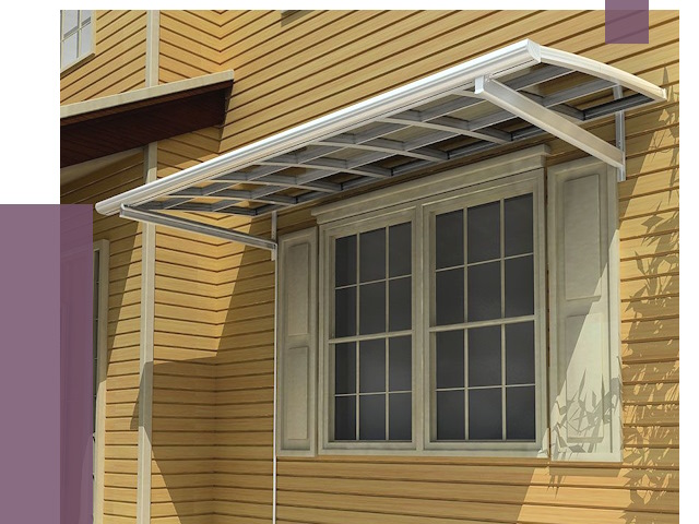 Козырьки над окнами в Коломне от 7554 руб. — монтаж, покупки | ПРОЛЁТ-Клм