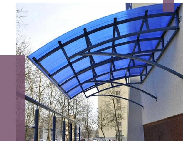 Козырьки из поликарбоната в Коломне от 4258 руб. под ключ | ПРОЛЁТ-Клм