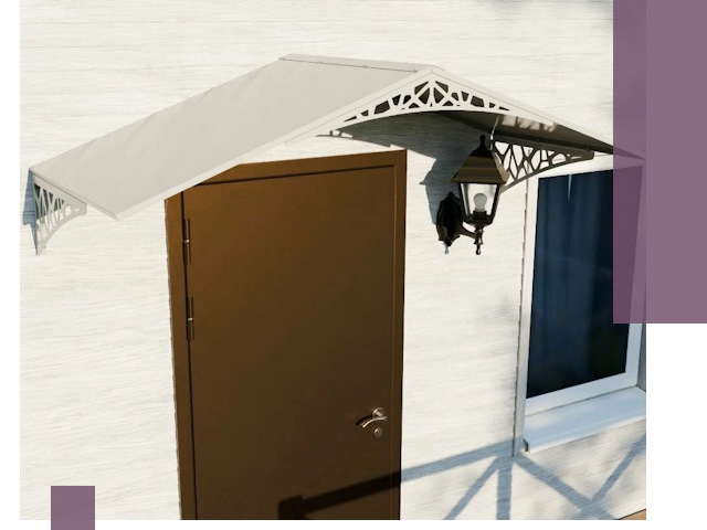 Металлические козырьки на входы и террасы в Коломне