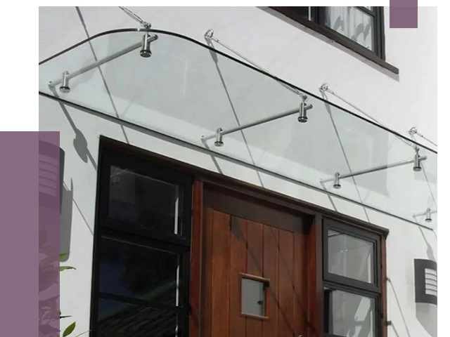 Стеклянные козырьки в Коломне от 18757 руб. | ПРОЛЁТ-Клм