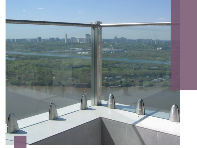 Стеклянные парапеты премиум класса в Коломне для домов и бизнесов