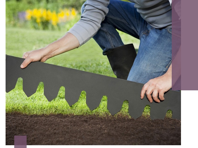 Металлические бордюры для газона в Коломне — изготовление и монтаж